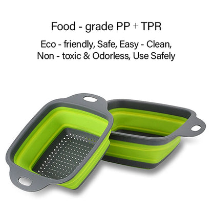 Escorredor Retrátil de Silicone Multifuncional para Cozinha
