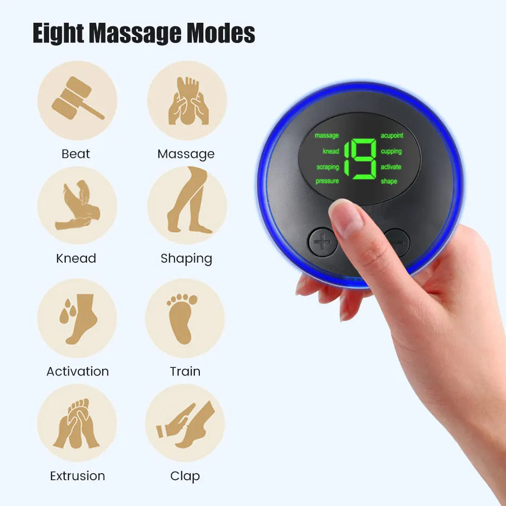 Massageador Cervical Elétrico EMS Portátil | Relaxamento Muscular para Pescoço e Ombros