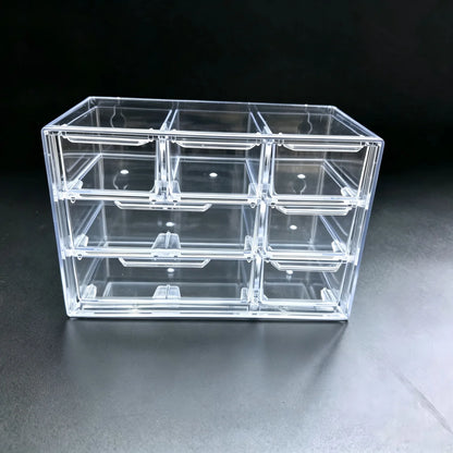 Organizador de Gaveta Transparente Modular 7 ou 9 Divisórias – Multiuso para Maquiagem, Escritório e Acessórios