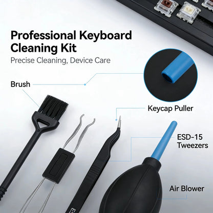 Kit de Limpeza 4 em 1 para Teclados, Computadores, Telemóveis e Auriculares