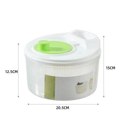 Centrífuga para Saladas e Vegetais – Secador de Folhas Manual para Alface, Legumes e Frutas