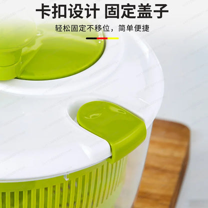 Centrífuga para Saladas e Vegetais – Secador de Folhas Manual para Alface, Legumes e Frutas