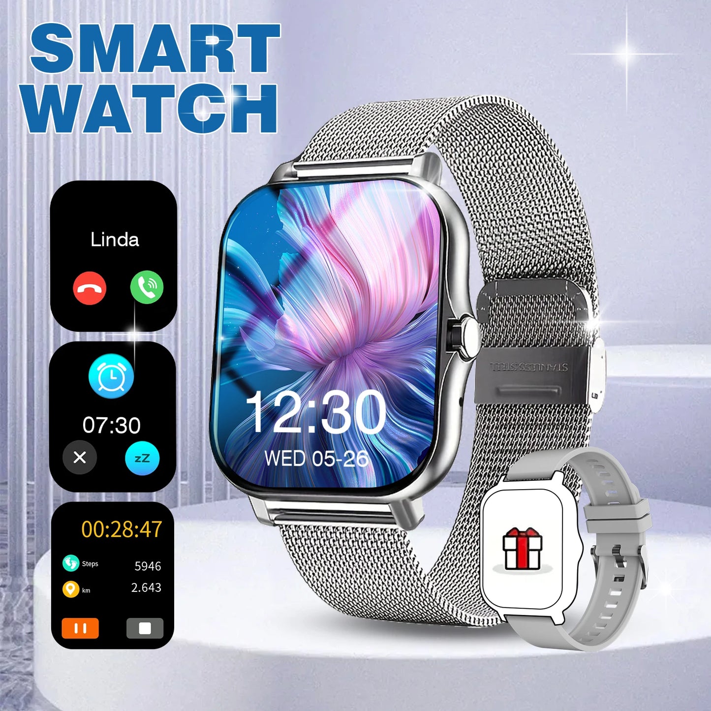 Smartwatch Desportivo com Chamadas Bluetooth e Ecrã 1,83”