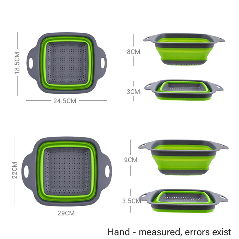 Escorredor Retrátil de Silicone Multifuncional para Cozinha