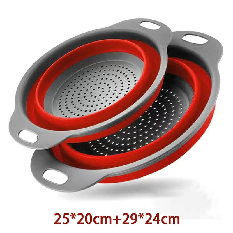 Escorredor Retrátil de Silicone Multifuncional para Cozinha