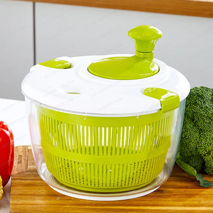 Centrífuga para Saladas e Vegetais – Secador de Folhas Manual para Alface, Legumes e Frutas