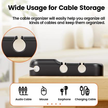 Organizador de Cabos Toocki 3/5/7 Entradas – Suporte Flexível para Gestão de Cabos USB, Carregadores e Auscultadores