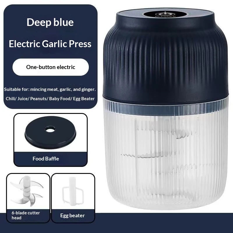 Mini Processador Elétrico USB para Alho, Cebola, Legumes e Temperos