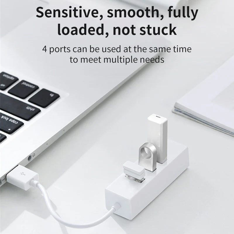 Hub USB 4 Portas de Alta Velocidade para PC e Notebook
