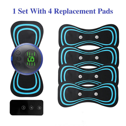 Massageador Cervical Elétrico EMS Portátil | Relaxamento Muscular para Pescoço e Ombros