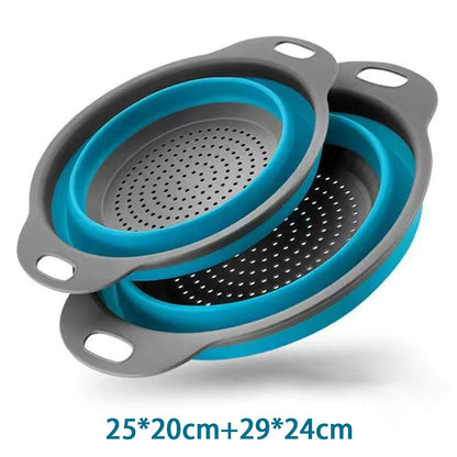 Escorredor Retrátil de Silicone Multifuncional para Cozinha