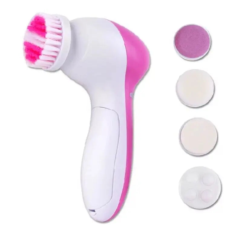 Escova Elétrica de Limpeza Facial 5 em 1 | Massagem Facial e Cuidados com a Pele