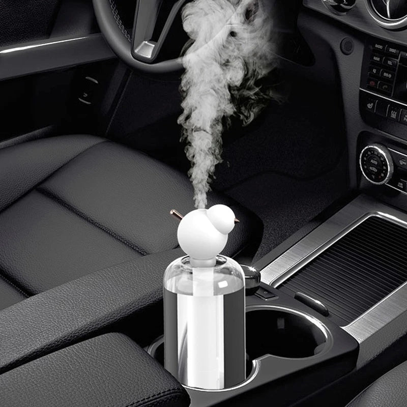 Humidificador de Ar USB com Luz LED | Difusor de Aromas Silencioso para Casa, Escritório e Carro