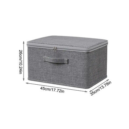 Caixa Organizadora Dobrável com Tampa e Fecho – Organizador Empilhável para Roupa, Brinquedos e Arrumação