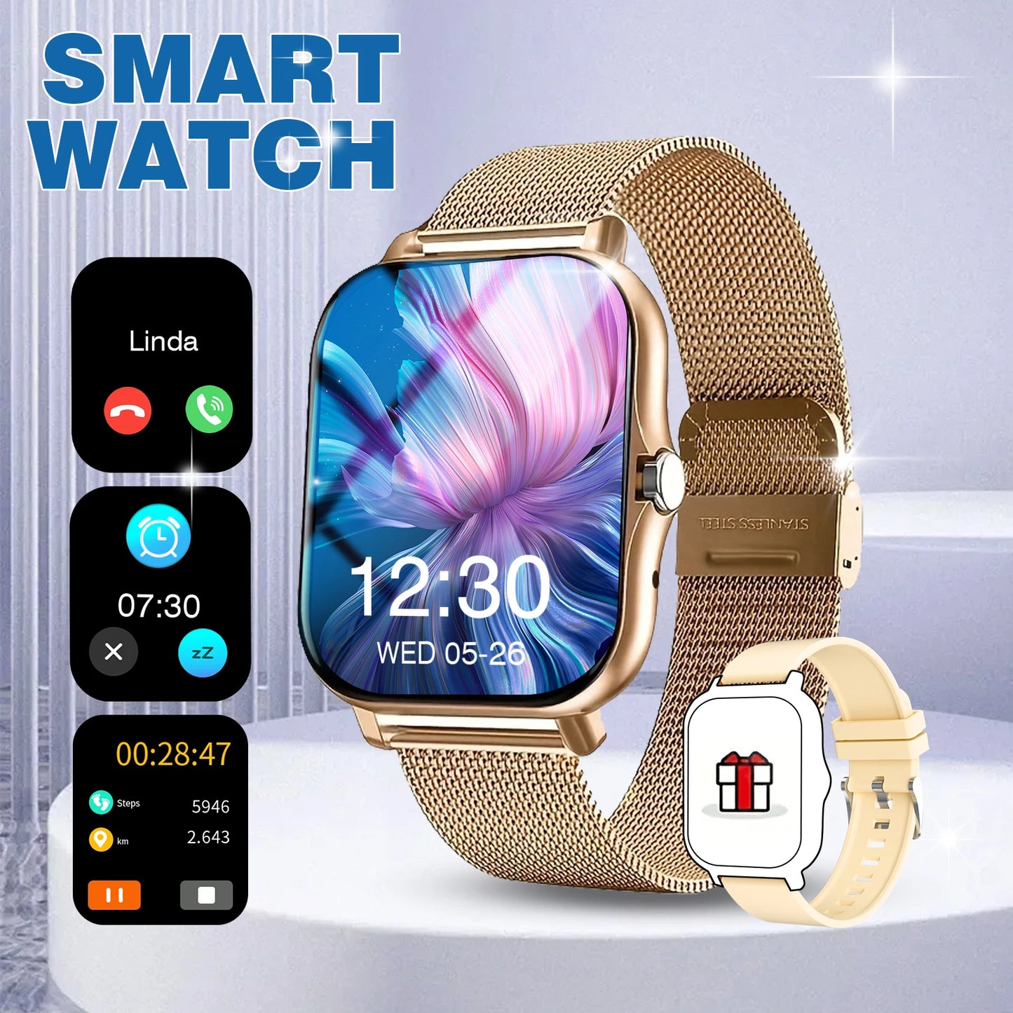 Smartwatch Desportivo com Chamadas Bluetooth e Ecrã 1,83”