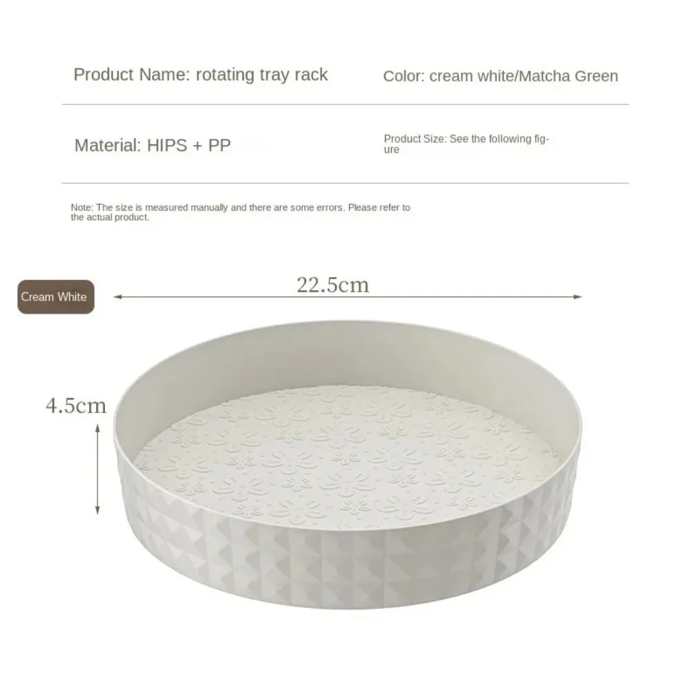 Organizador Giratório 360° para Cozinha e Casa – Bandeja Rotativa para Temperos, Cosméticos e Produtos de Limpeza