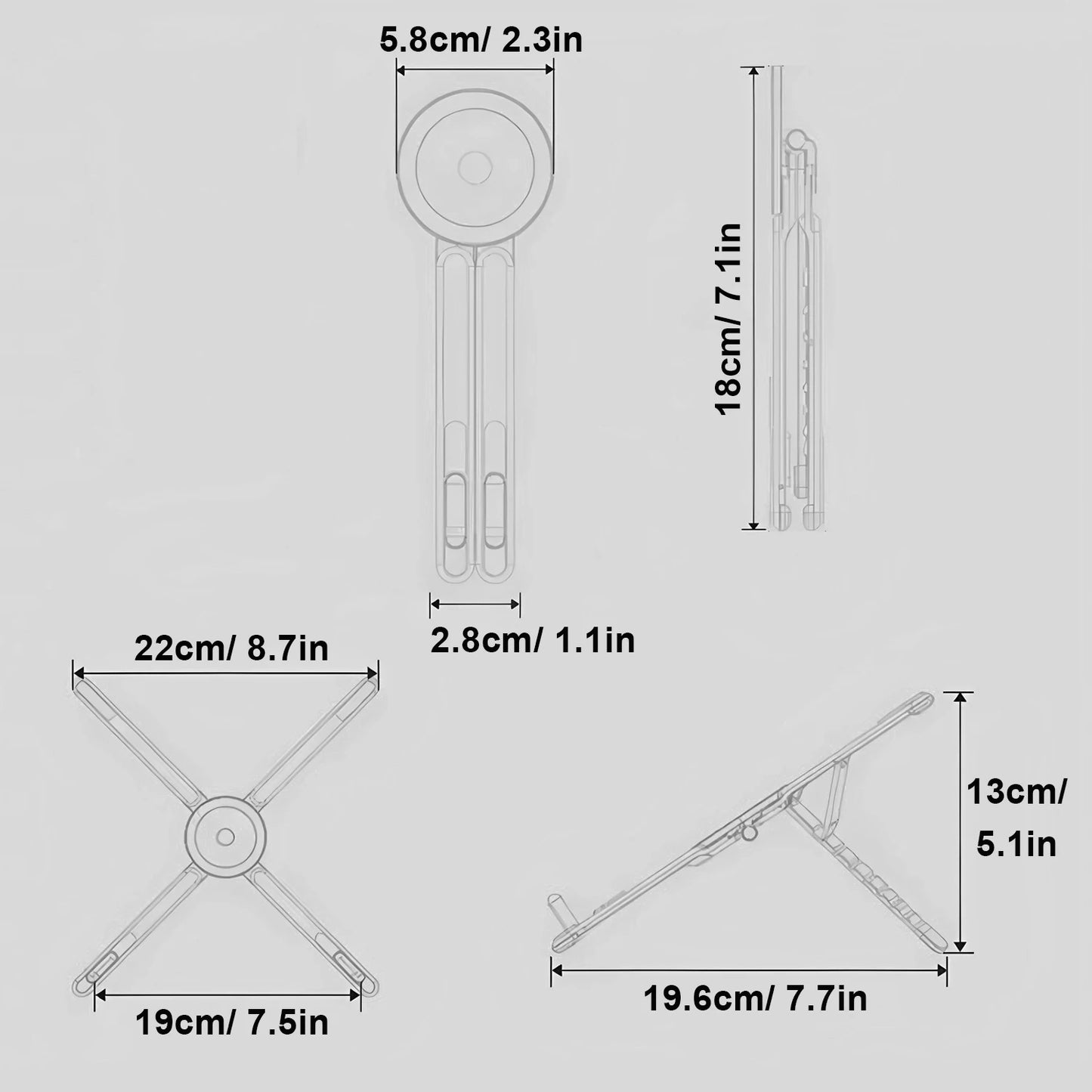 Suporte Dobrável Ajustável para Notebook e Portátil