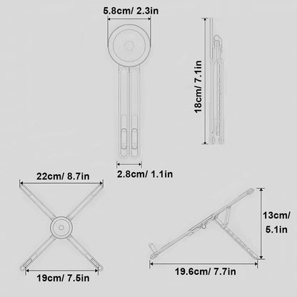 Suporte Dobrável Ajustável para Notebook e Portátil