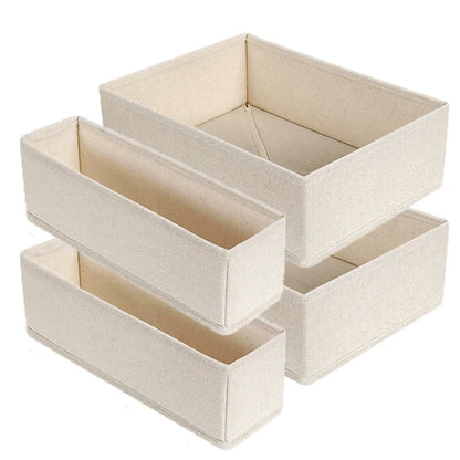 Organizador Dobrável para Gavetas – Caixa Organizadora em Tecido Oxford para Roupa Interior, Meias e Acessórios