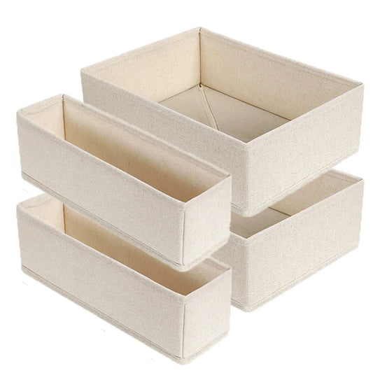 Organizador Dobrável para Gavetas – Caixa Organizadora em Tecido Oxford para Roupa Interior, Meias e Acessórios