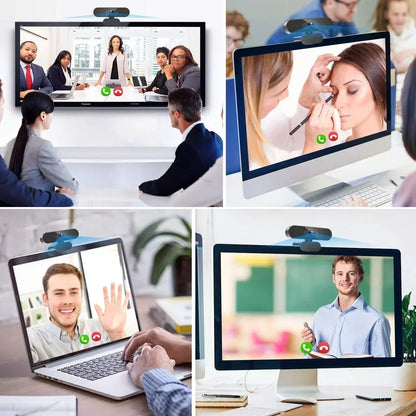 Webcam Full HD 1080P USB com Microfone para PC e Portátil
