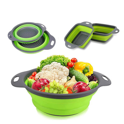 Escorredor Retrátil de Silicone Multifuncional para Cozinha
