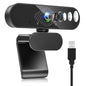 Webcam Full HD 1080P USB com Microfone para PC e Portátil