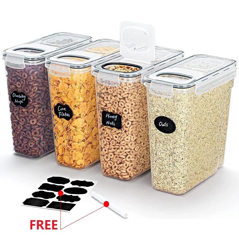 Recipiente Hermético para Cereais e Alimentos | Organizador de Despensa