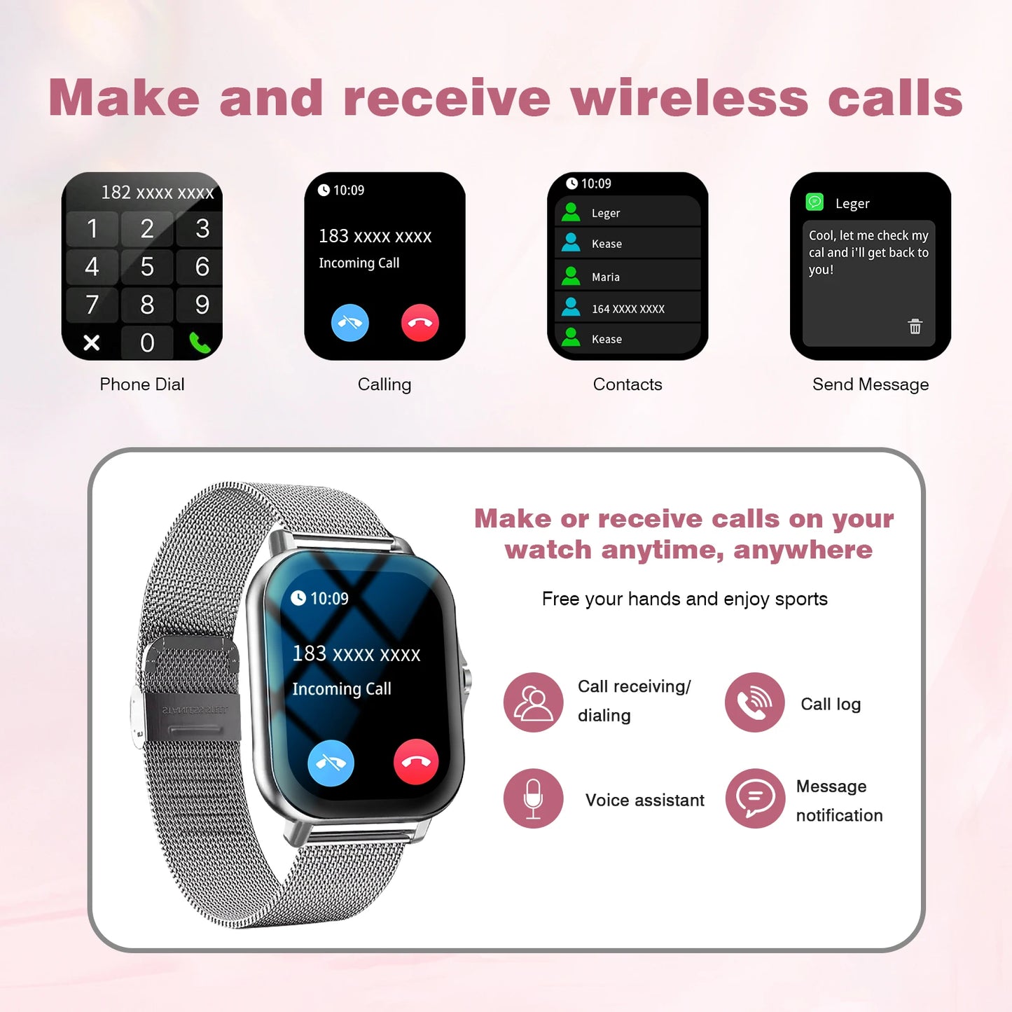 Smartwatch Desportivo com Chamadas Bluetooth e Ecrã 1,83”