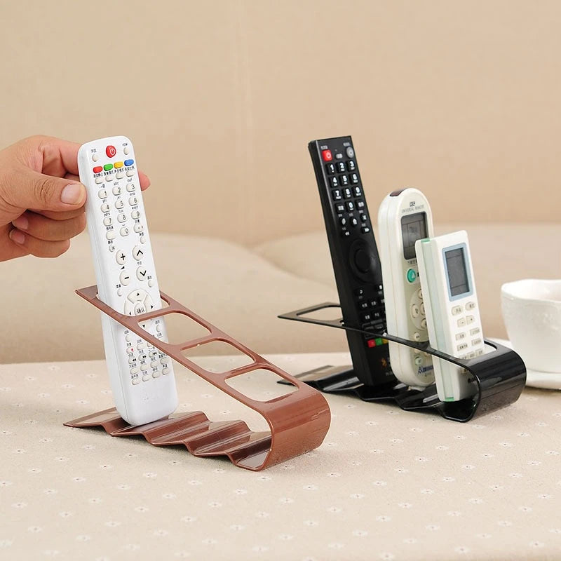 Organizador de Controles Remotos e Acessórios de Mesa com 4 Compartimentos – Porta Objetos Multiuso em Plástico