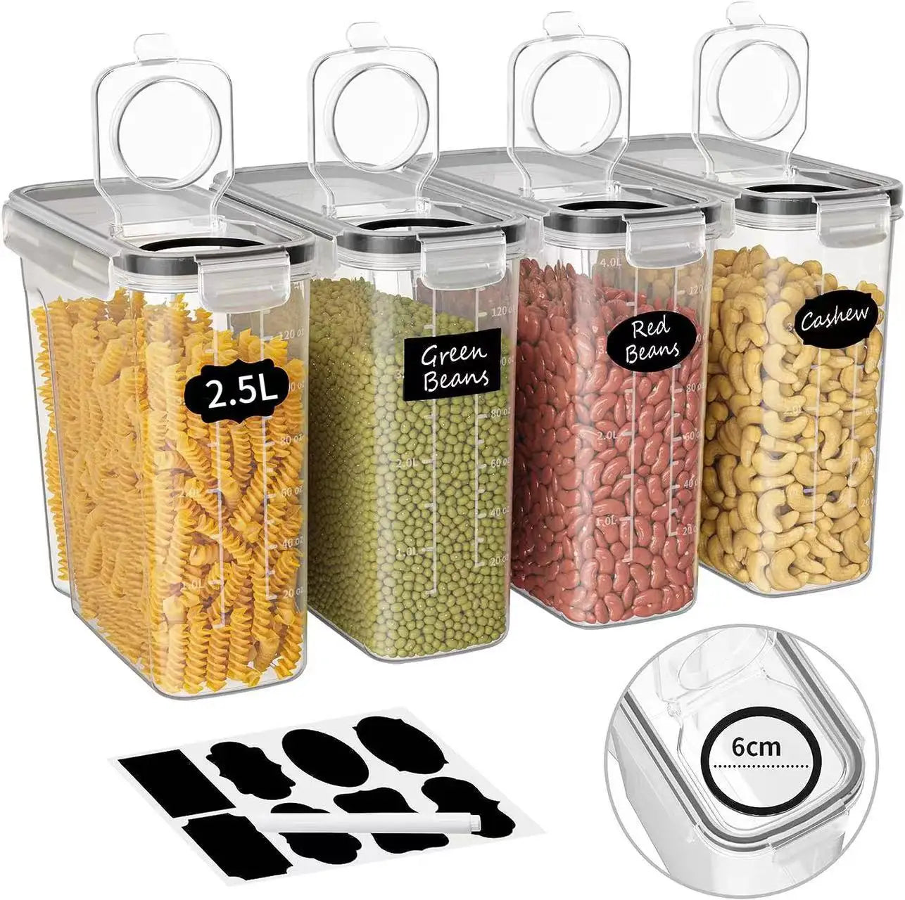 Recipiente Hermético para Cereais e Alimentos | Organizador de Despensa