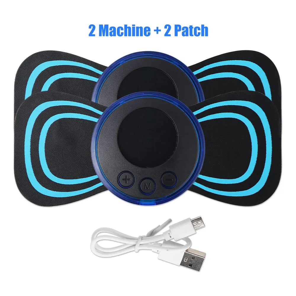 Massageador Cervical Elétrico EMS Portátil | Relaxamento Muscular para Pescoço e Ombros