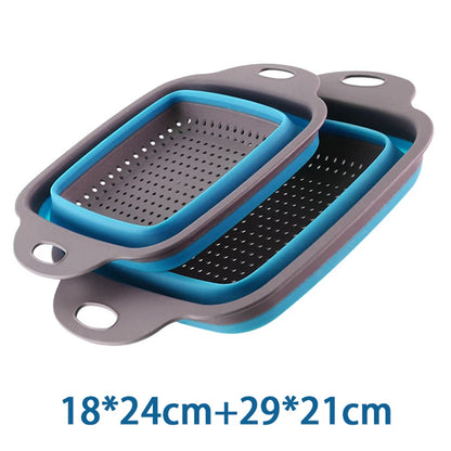 Escorredor Retrátil de Silicone Multifuncional para Cozinha