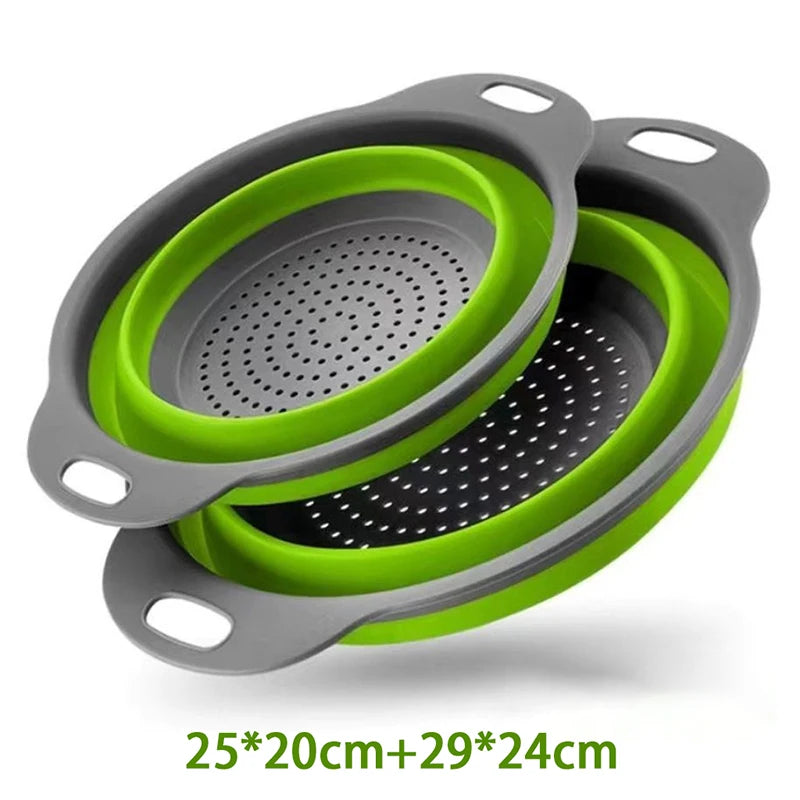 Escorredor Retrátil de Silicone Multifuncional para Cozinha