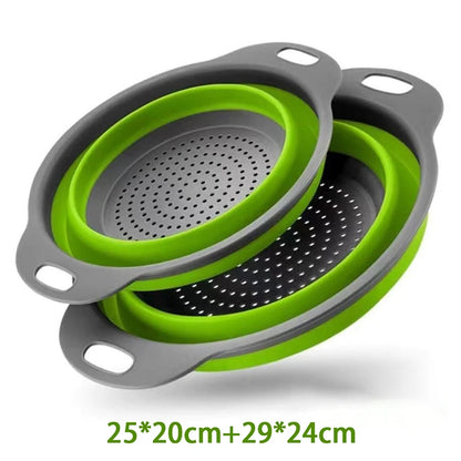 Escorredor Retrátil de Silicone Multifuncional para Cozinha