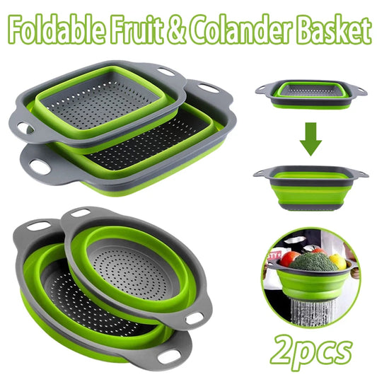 Escorredor Retrátil de Silicone Multifuncional para Cozinha