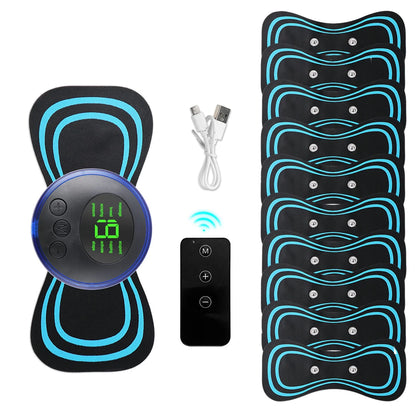 Massageador Cervical Elétrico EMS Portátil | Relaxamento Muscular para Pescoço e Ombros
