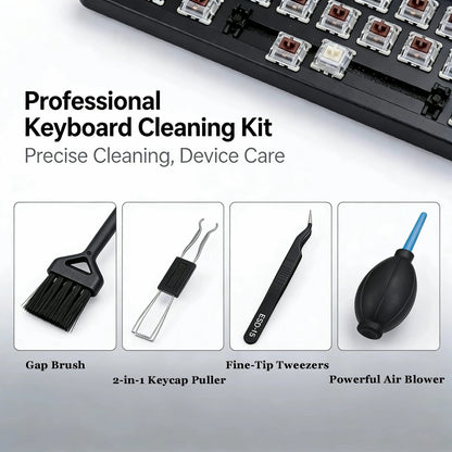 Kit de Limpeza 4 em 1 para Teclados, Computadores, Telemóveis e Auriculares