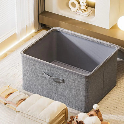 Caixa Organizadora Dobrável com Tampa e Fecho – Organizador Empilhável para Roupa, Brinquedos e Arrumação