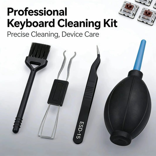 Kit de Limpeza 4 em 1 para Teclados, Computadores, Telemóveis e Auriculares