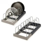 Organizador Expansível para Panelas e Tampas – Suporte Ajustável para Armário de Cozinha (6 Divisórias)
