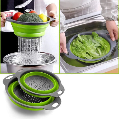 Escorredor Retrátil de Silicone Multifuncional para Cozinha