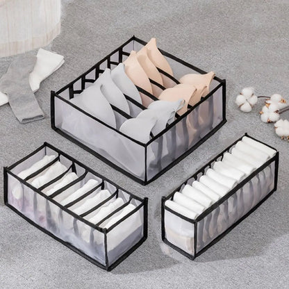 Organizador de Gaveta Dobrável para Meias, Roupa Interior e Acessórios – Caixa Organizadora em Tecido