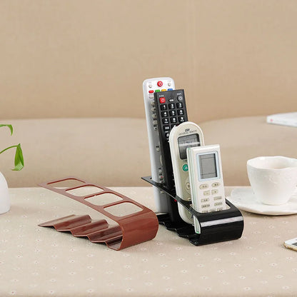 Organizador de Controles Remotos e Acessórios de Mesa com 4 Compartimentos – Porta Objetos Multiuso em Plástico